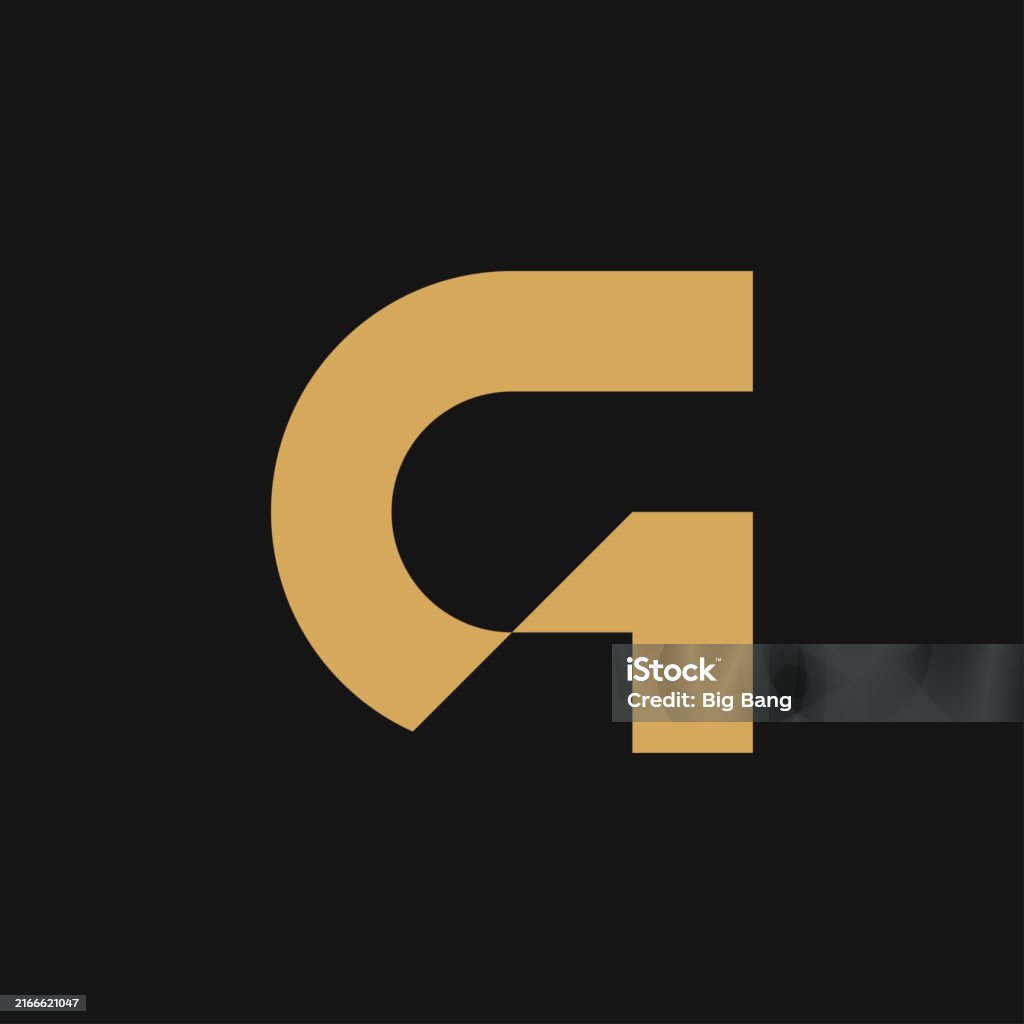 G Text Vector Letter G Logo Vector Template Element Stock Illustration - Download ...