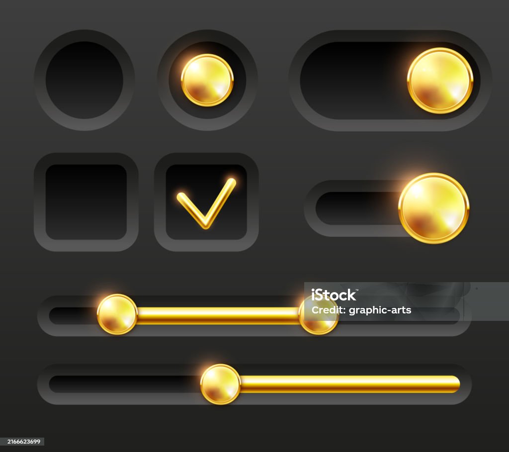 User Interface Design Elements Toggle Button Radio Button And Checkbox ...