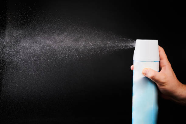 istock Hand hold metal spray bottle 2166625605