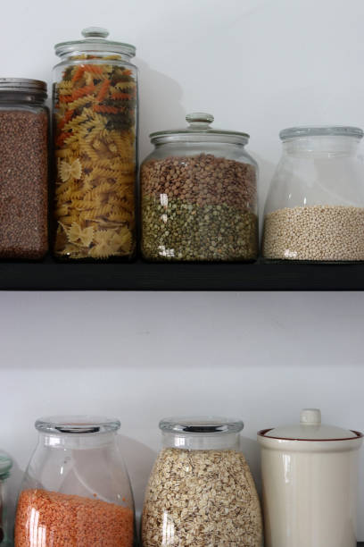 istock Stocked kitchen pantry Sustainability concept 2166626460