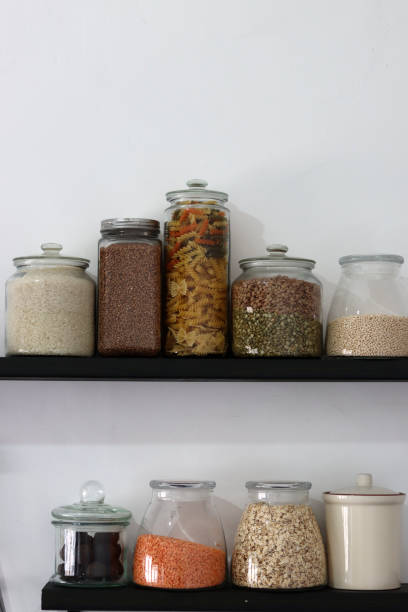 istock Stocked kitchen pantry Sustainability concept 2166626462
