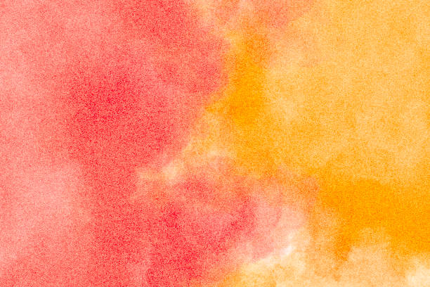 istock Abstract Watercolor Background in Vivid Orange with Stipple Texture 2166629210
