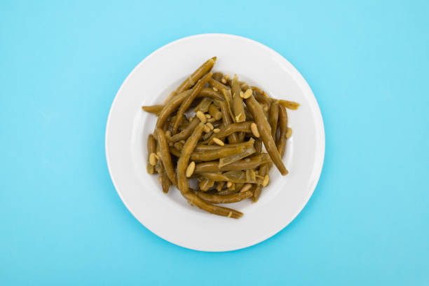 istock Boiled green beans on white plate 2166630712