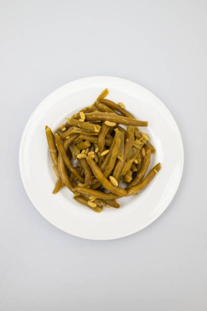 istock Boiled green beans on white plate 2166630725