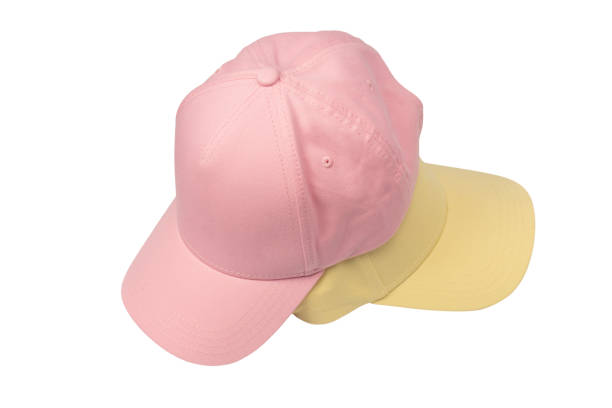 istock Pink and yellow cap isolated on white background. 2166632333