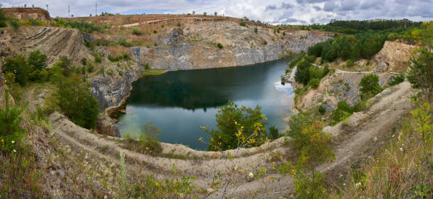 istock Azure lake in an abandoned quarry 2166639755