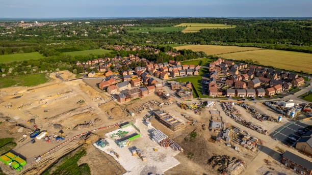 istock Aerial view of a residential development 2166641105
