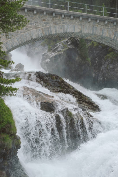 Scenic view of Cascada da Bernina, Morteratsch