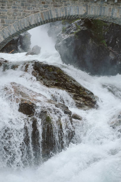Scenic view of Cascada da Bernina, Morteratsch