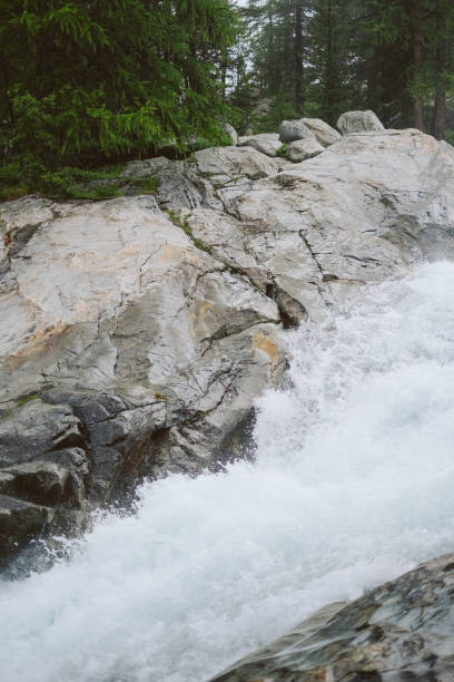 Scenic view of Cascada da Bernina, Morteratsch