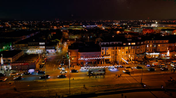 istock Night time in Blackpool, England 2166643614