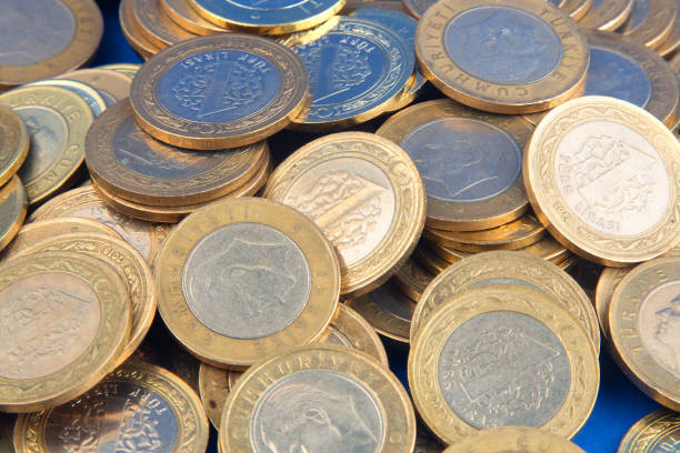 istock Turkish lira, coins 2166643654