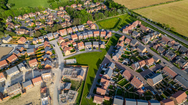 istock Aerial view of a construction site 2166645907