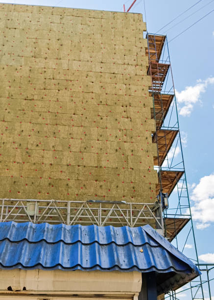 istock Insulation of the facade with mineral wool. 2166646576