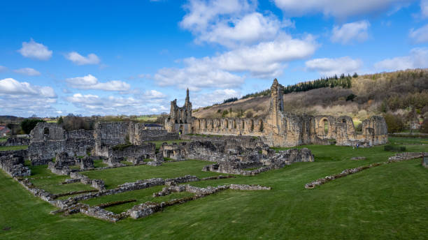 istock Panoramic view of ancient abbey ruins 2166648379