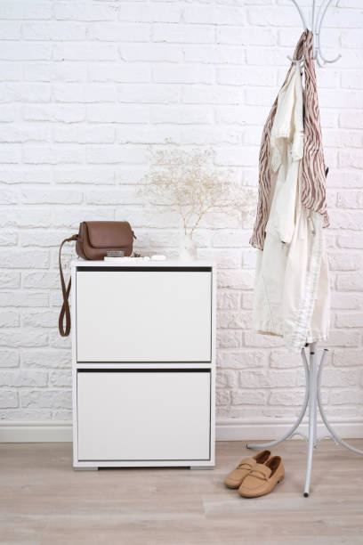 istock Stylish and Modern Hallway Storage with a Functional Coat Rack, Perfect for Accessories 2166654656