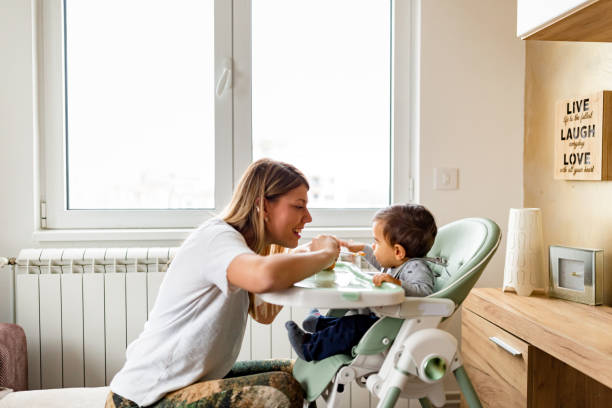 istock Mother and Baby Bonding at Dinnertime 2166654685