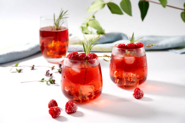 istock Raspberry Mocktail drinks with Rosemary and Fresh Raspberries Stock photo 2166658954