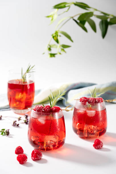 istock Raspberry Mocktail drinks with Rosemary and Fresh Raspberries Stock photo 2166658955