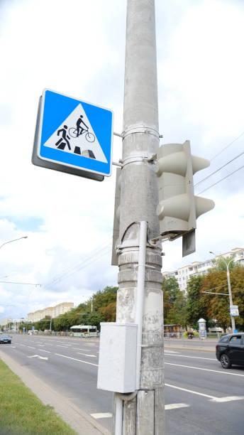 istock A zebra crossing sign 2166659181