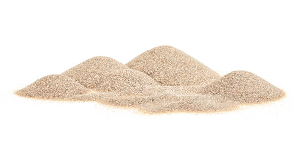 istock Desert sand pile isolated on a white background. Sand dunes. Sand hills. 2166659281