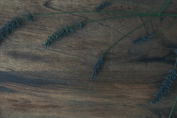 istock Dry lavender on a wooden table on a matte photo 2166662423