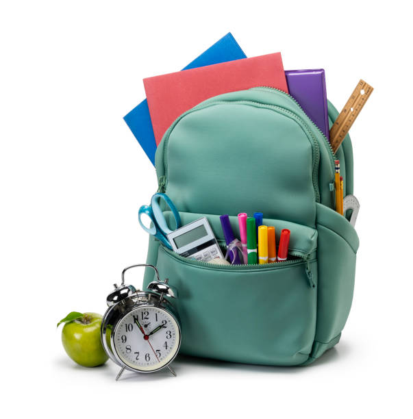 istock Back to School Backpack with Supplies Isolated on a White Background 2166669553