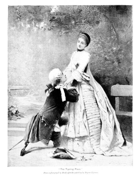istock Romantic Man Kneeling before Woman, 17th Century Style 2166670475