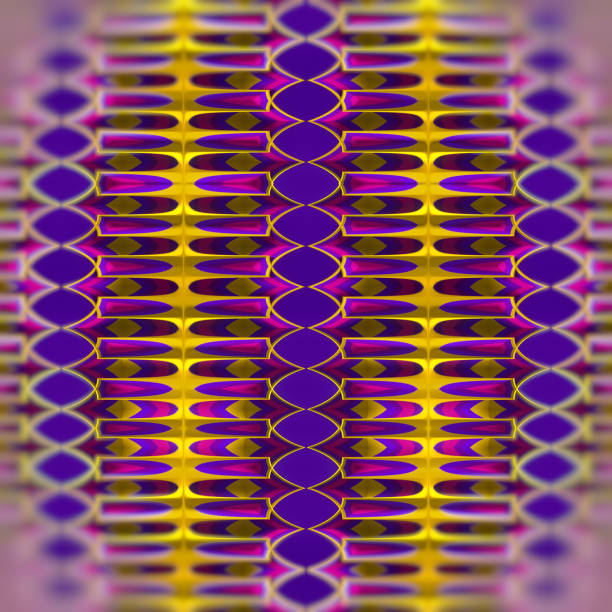 Digital illustration of an abstract geometric pattern filled with a gradient of light colors. Contemporary style. 3d rendering