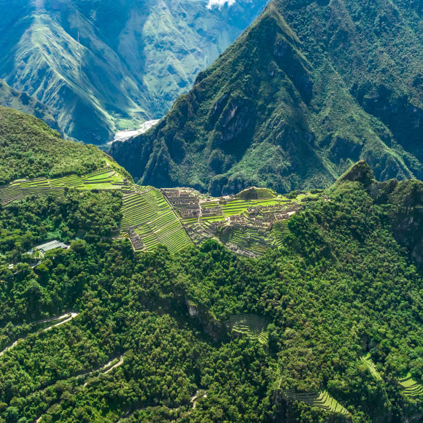 Machu Picchu, Peru. Aerial view. Square image
