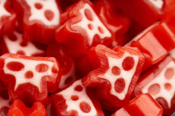 high resolution close up of skull shaped halloween candies
