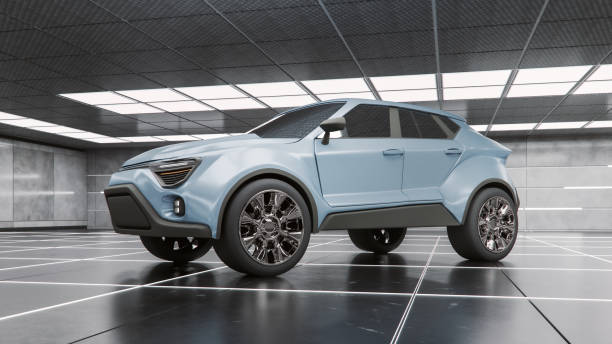 istock Modern SUV parked in underground garage 2166682435