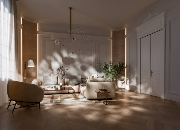 istock Classic living room architecture 2166682569