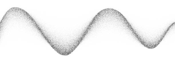 Wavy grain gradient texture. Black stippled fluid background. Grunge noise dotwork wallpaper for banner, poster, brochure. Undulate sand backdrop with speckles, particles, granules. Vector Wavy grain gradient texture. Black stippled fluid background. Grunge noise dotwork wallpaper for banner, poster, brochure. Undulate sand backdrop with speckles, particles, granules. Vector powder dissolve liquid stock illustrations