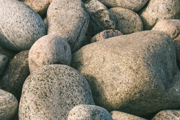 Textured Granite Boulders in Natural Light for Serene Landscaping