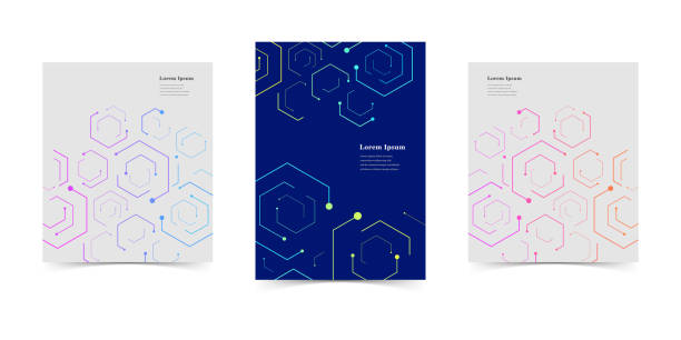 istock abstract set of brochure. geometric hexagon background. scientific technology. network concept. 2166685476