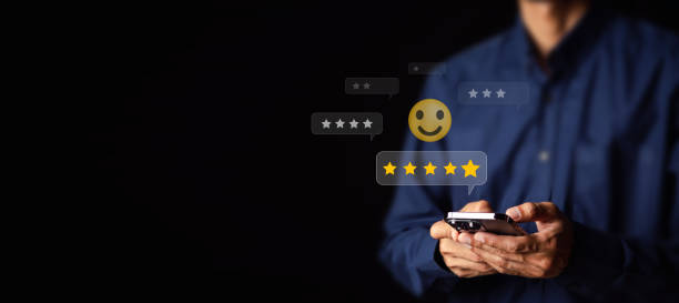 istock Customer Experience Concept, Best Excellent Services Rating for Satisfaction,excellent rating Five Star. Review, feedback, good, the best of product and service.; 2166685633