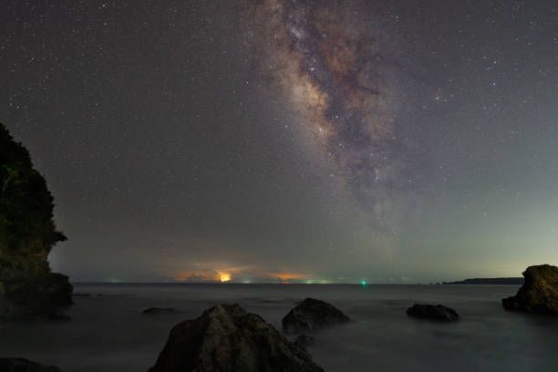 istock The Milky Way galaxy above a beach in the night sky. 2166689913