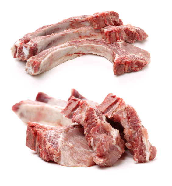 istock Raw spare ribs on white background 2166695668