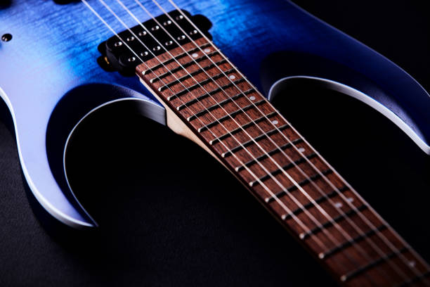 istock Fretboard of modern electric guitar. Close up. 2166697147