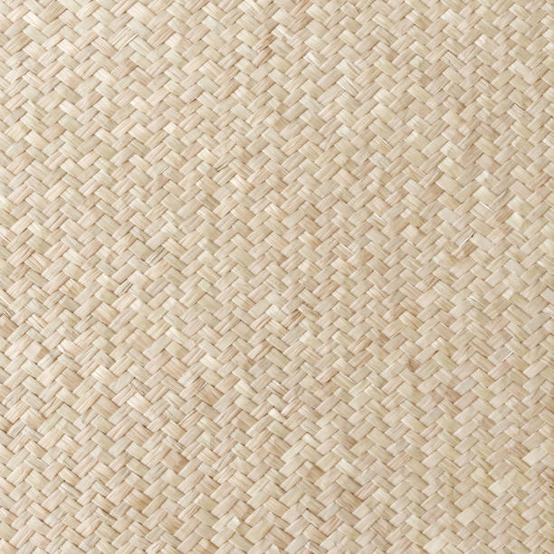 istock Reed weaving mat texture background with vintage style. 2166698151