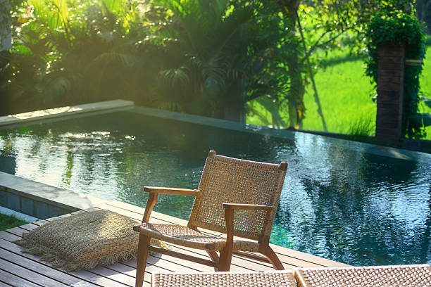 istock Quiet morning by the pool 2166702402