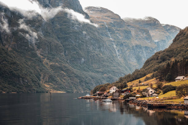 istock Bakka, a tiny village in Aurland, Norway 2166704881