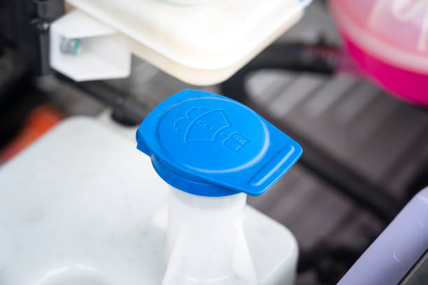 istock Car windshield washer water storage tank. 2166705229