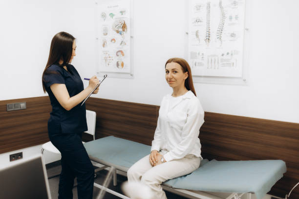 istock Group of beautiful female doctors hold 2166710121