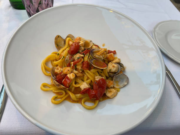istock Authentic Italian seafood linguine 2166712249