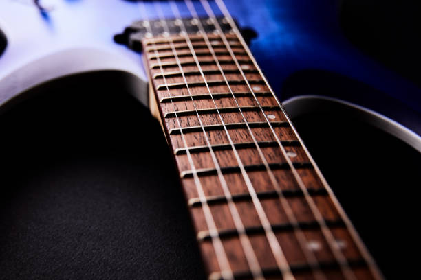istock Fretboard of modern electric guitar. Close up. 2166714286