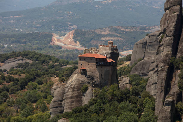 istock View of monastery and rock formations in Meteora, Greece 2166714801