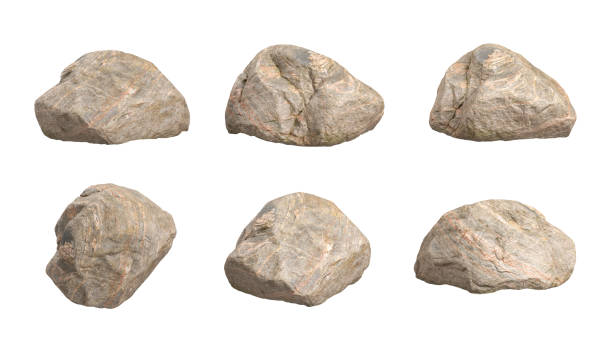 istock Heavy stones isolated backgrounds 3d render png 2166716383