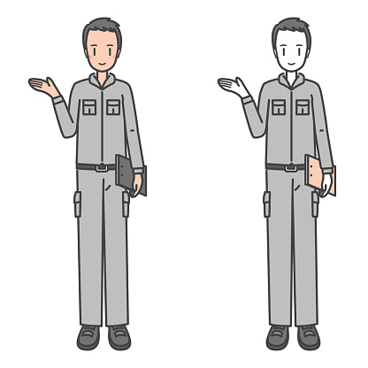 Tips Worker Image A Working Male Worker Wearing Work Clothes Illustrations Of Reception ...